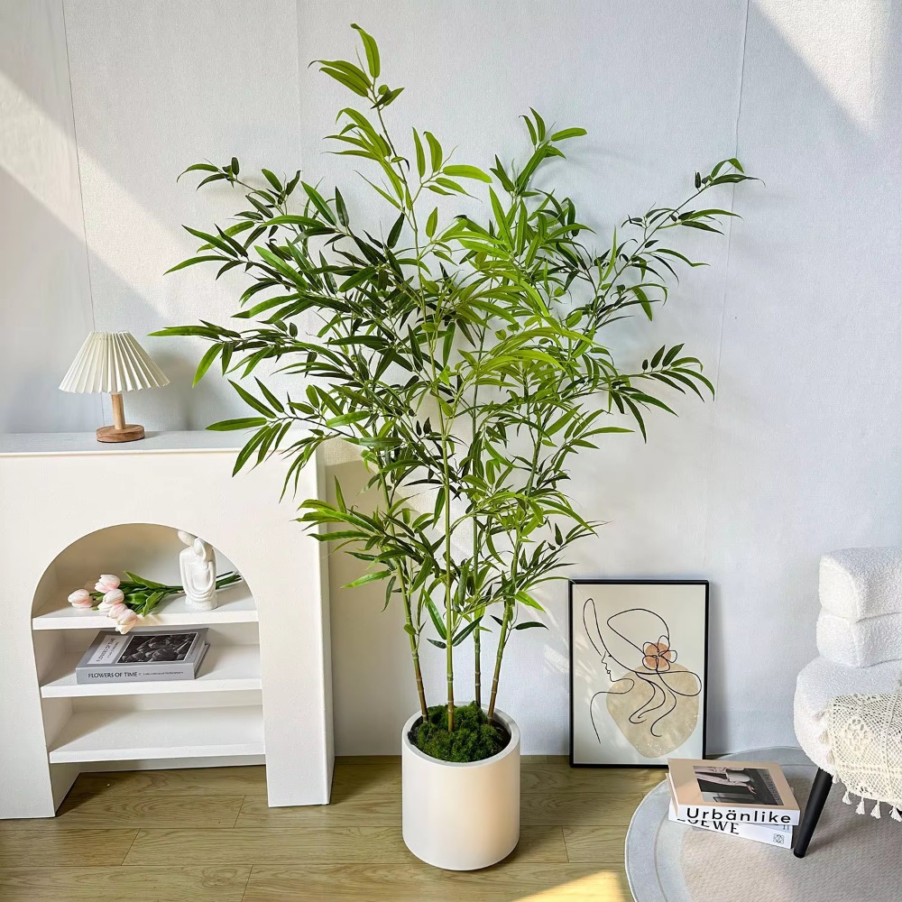 Maceta de bambú verde Artifici - Ficus Lyrata Tree reseña y precio